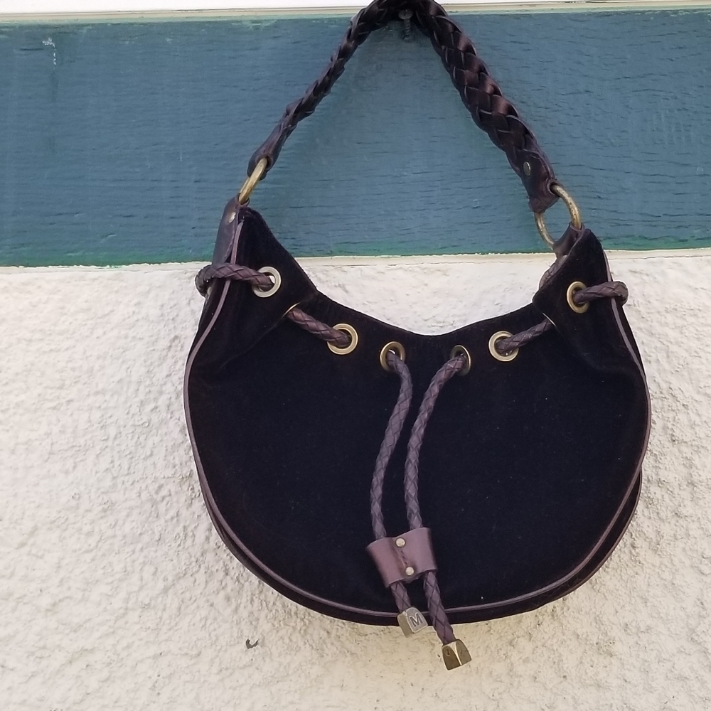 MICHAEL Michael Kors Y2K brown velvet shoulder bag
